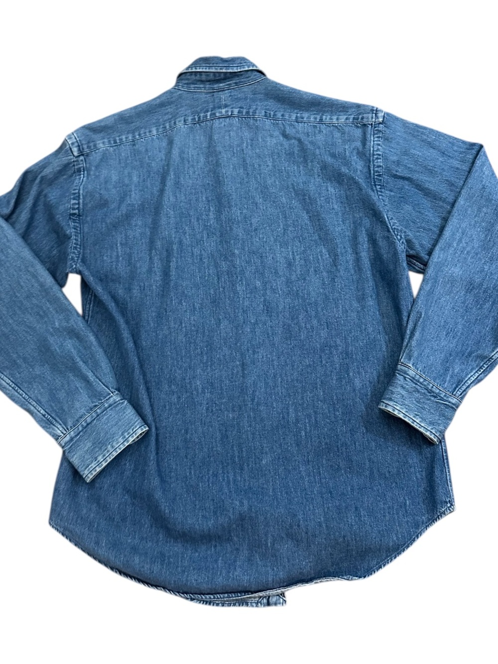 Ralph Lauren Denim Button-Down Shirt in Blue with Embroidered Pony - Picture 3 of 6